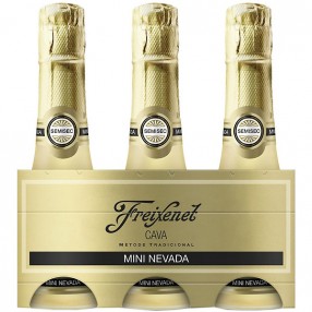 Cava semiseco mini carta nevada FREIXENET pack 3 x 20 cl